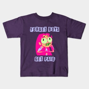 Teen Titans Go - Forget Boys, Get Paid Kids T-Shirt